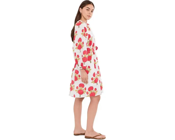 Платье мини Voile Kaia от Faherty в цветочек с поясом