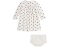 Комплект для младенцев Polo Ralph Lauren Kids: платье и блумеры из велюра с принтом лося