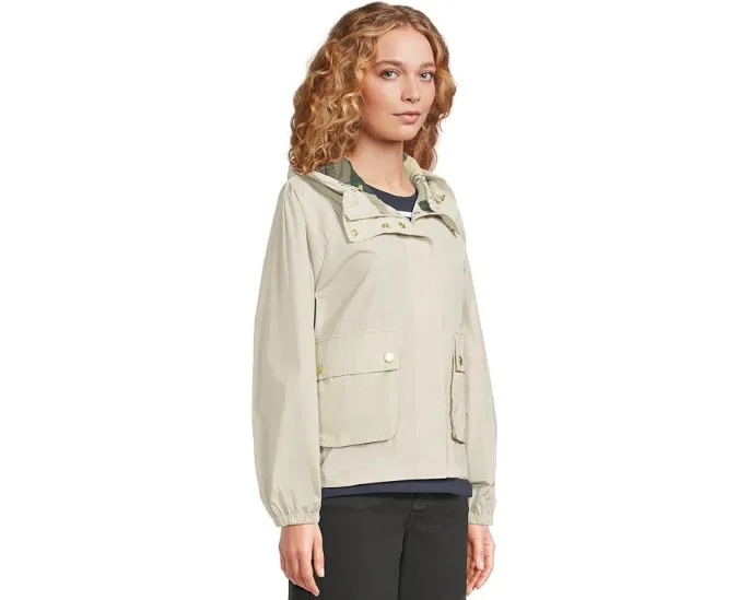 Куртка Barbour Mae дождевик с капюшоном и подкладкой в клетку
