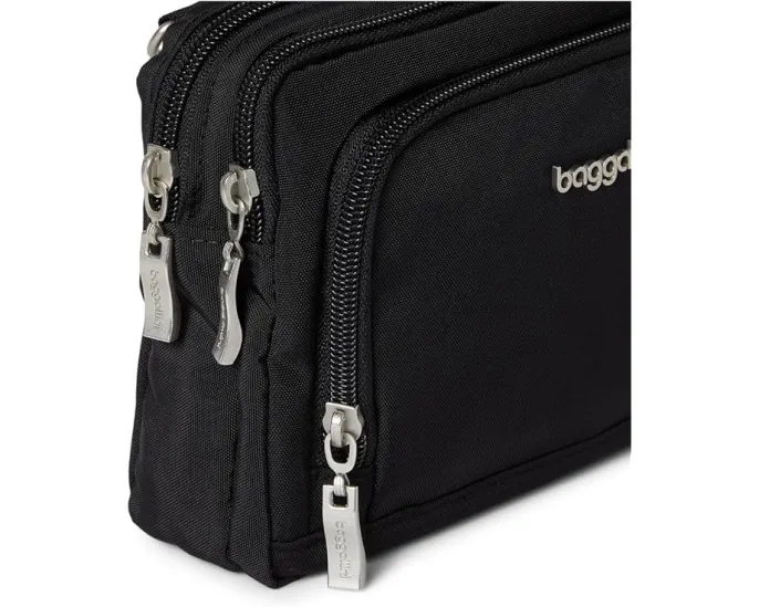 Мини-кошелек-кроссбоди Trifecta RFID Wallet Crossbody Baggallini на три отделения