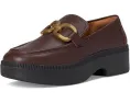 Лоферы FitFlop F-Luma из кожи с квадратной цепью и технологией комфорта