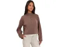 Пуловер Free People We The Free Celeste с четвертью молнии черный