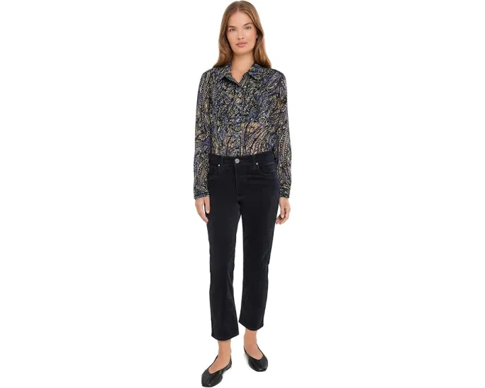 Джинсы Petite Quinn Corduroy High-Rise Fab Ab Mom KUT from the Kloth черные