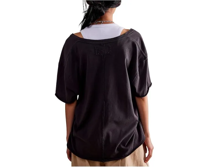Футболка Free People Nina Tee V с V-образным вырезом и свободным кроем