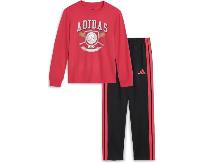 Adidas детский спортивный костюм с длинным рукавом Pure Ruby