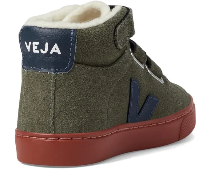 Детские зимние кроссовки VEJA Small Esplar Mid с круглым носком и застежкой на липучках