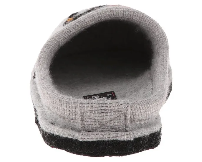 Тапочки Haflinger Sassy из вареной шерсти с аппликацией котенка