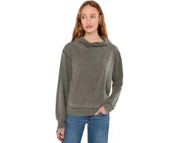 Свитшот с длинным рукавом и драпированным воротником-водолазкой Mod-o-doc