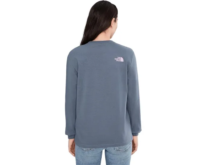 The North Face футболка Floral Alpine Relaxed Long Sleeve Tee Granite Grey