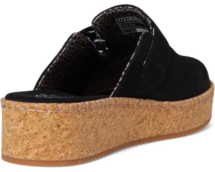 Клоги BOBS from SKECHERS Rosey Rise On Parade с искусственной замшей и пробковой платформой