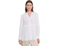 Petite Organic Handkerchief Linen Long Shirt With Drawstring