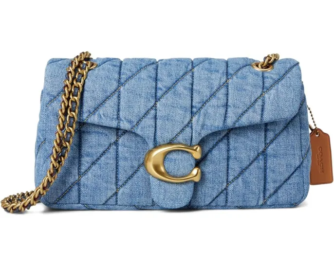 Сумка через плечо COACH Tabby 26 с стеганым узором из денима и кожи