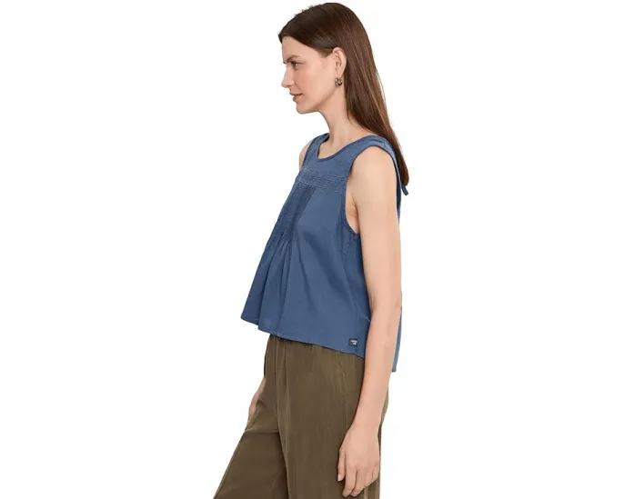 Топ Manzana Pin Tuck Tank из органического хлопкового крепа с защипами Toad&Co