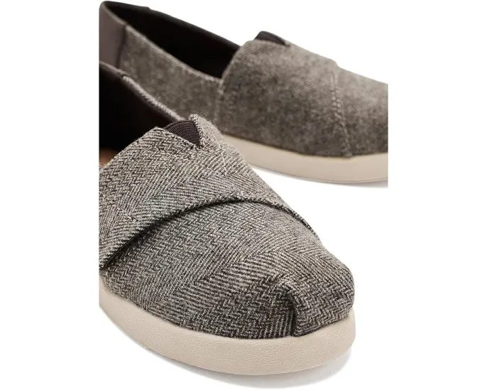 TOMS Alpargata для малышей с квадратным носком темно-коричневый