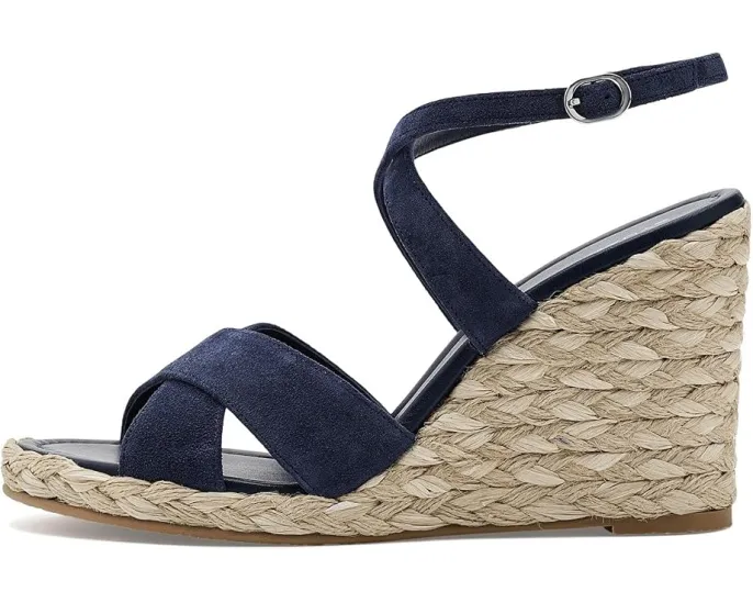 Сандалии Stuart Weitzman Alyssa на танкетке из замши и кожи