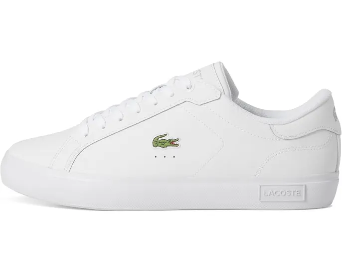 Кроссовки Lacoste Powercourt с верхом из кожи и контрастным крокодилом