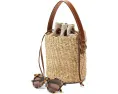 Мини-сумка-корзинка из соломы Mini Straw Basket с регулируемым ремнем Madewell
