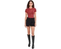 Футболка Karma Stevie Tee от AllSaints с воротником-стойкой и короткими рукавами