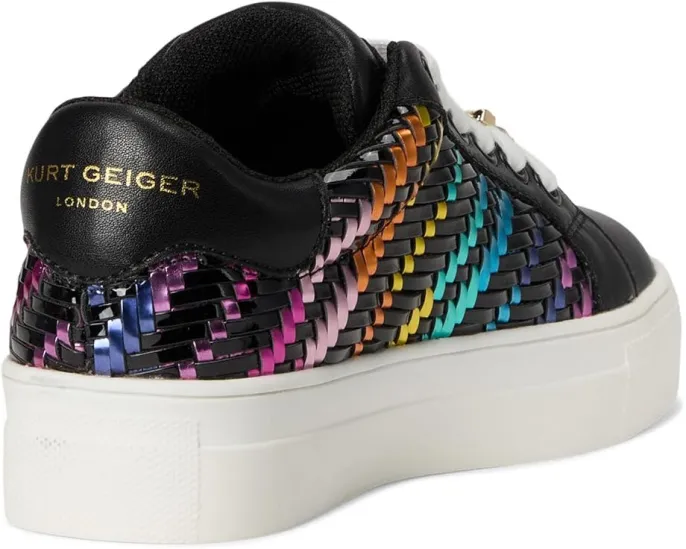 Детские кроссовки Kurt Geiger London Mini Laney Weave с плетеным радужным декором