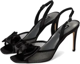 Босоножки Gergia на шпильке с бантом и квадратным мыском Nine West