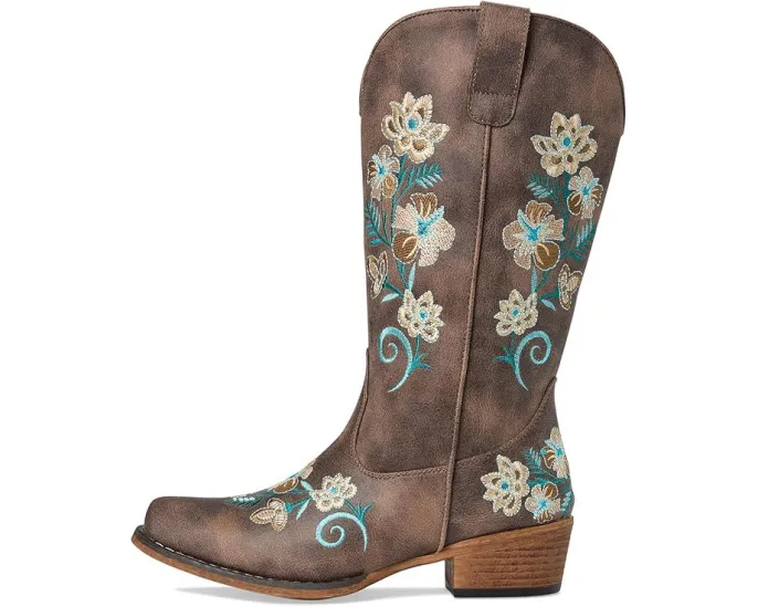 Ковбойские сапоги Roper Riley Floral с вышивкой и закругленным носком