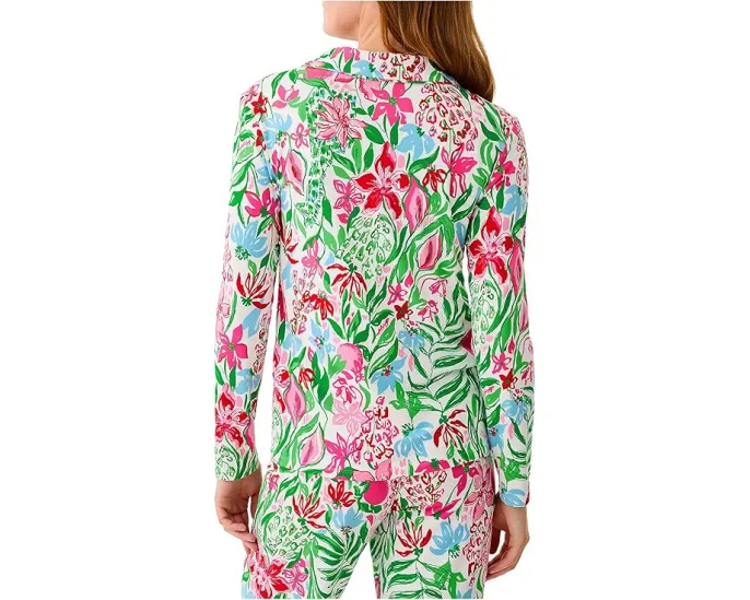 Пижамная блуза Lilly PJ Knit с длинными рукавами и пуговицами