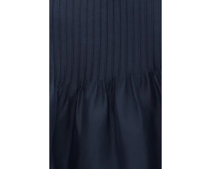 Топ Eileen Fisher из плиссированного шелка с вырезом лодочкой