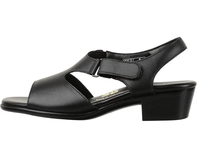 Сандалии SAS Suntimer на удобном каблуке с открытым носком и регулируемой застежкой