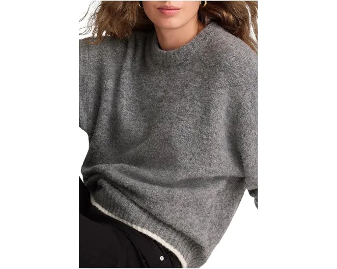 Свитер Madewell Charm Kritty с воротником-стойкой и контрастными манжетами