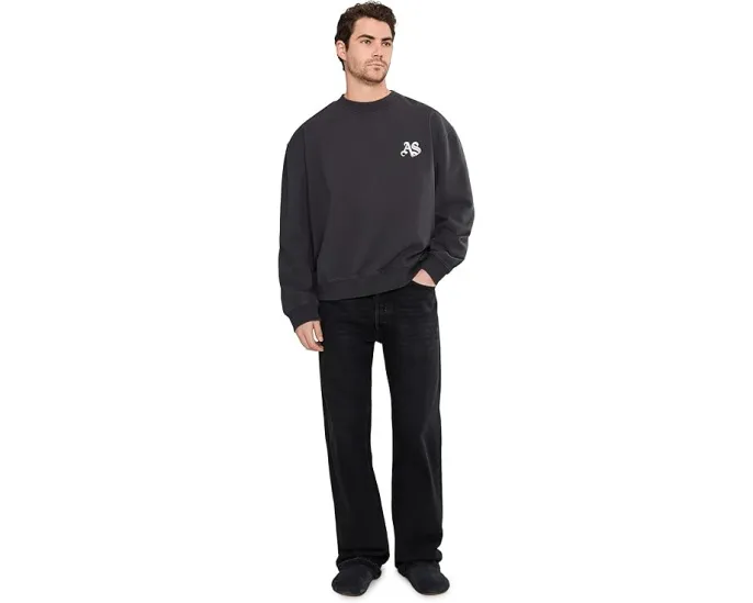 Свитшот AllSaints Icon Crew с длинным рукавом и вышитым логотипом