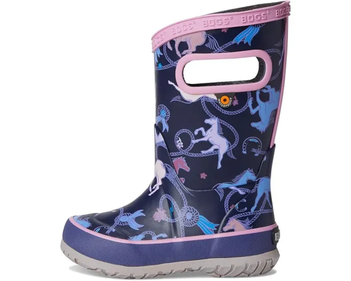 Детские резиновые сапоги Bogs Rainboot Rodeo Horses с лошадьми и водонепроницаемым верхом