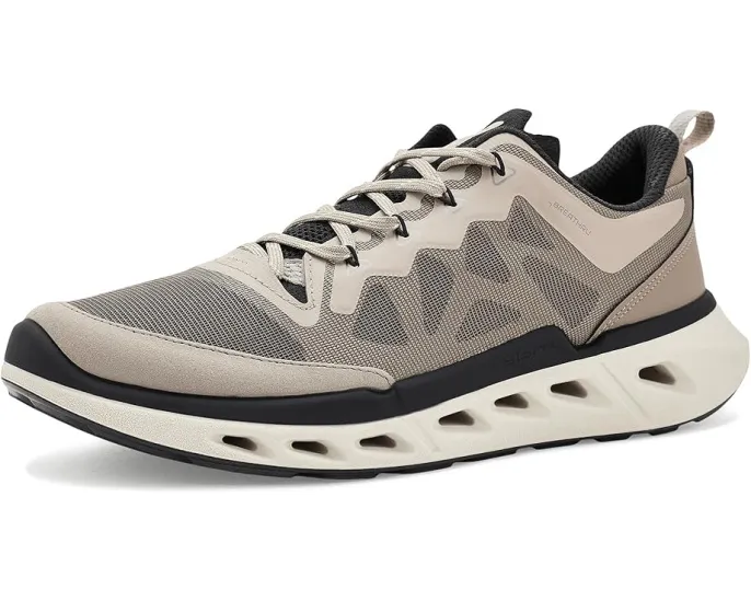 ECCO Biom 720 Breathru Lace-Up бежевые кроссовки из кожи для лета