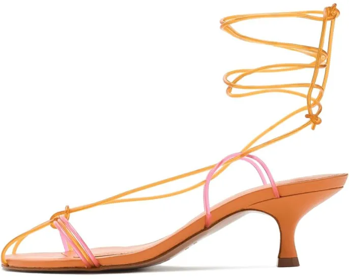 Босоножки Spaghetti Jelly Kitten Heels от FARM Rio на каблуке