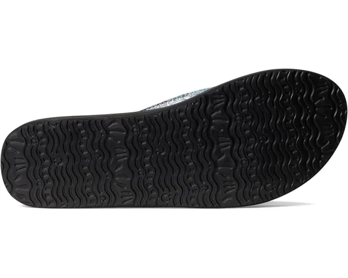 Сланцы Sanuk Yoga Joy II Iridescent с металлическим верхом и стелькой из пены с эффектом памяти