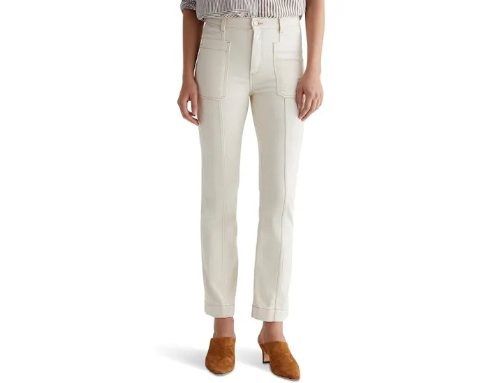 AG Jeans джинсы Lila Utility Mid-Rise Straight в цвете White Oat
