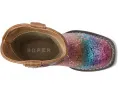 Детские ковбойские сапоги Roper Glitter Rainbow с квадратным носком и блестками