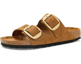 Сандалии Birkenstock Arizona Big Buckle из нубука с цветным принтом на стельке