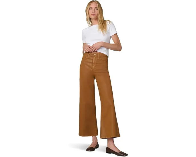 Joe's Jeans The Mia Wide Leg Ankle Coated джинсы с покрытием и длиной до щиколотки