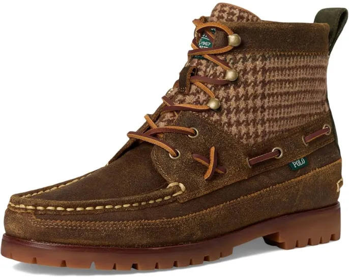 Ботинки Ranger Mid из замши и шерстяного твида Polo Ralph
