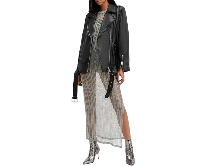 Косуха AllSaints Billie Biker из овечьей кожи с молниями