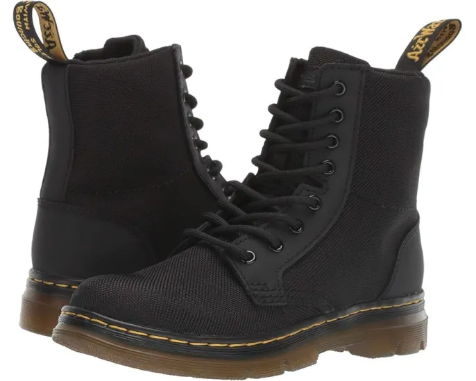 Модные ботинки Dr. Martens Combs J для детей на шнуровке с молнией