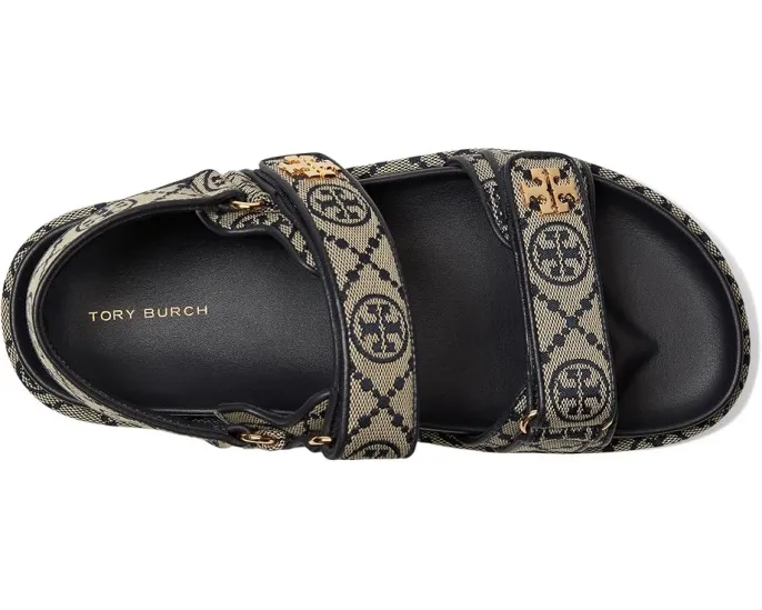 Спортивные сандалии Tory Burch Kira с монограммой T и ремешком на пятке