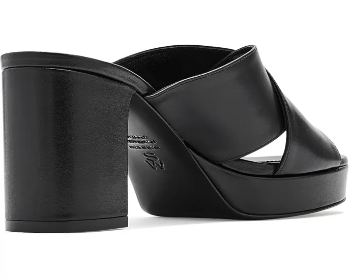 Stuart Weitzman Dayna Platform Slide босоножки на платформе черные