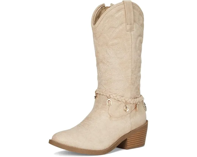 Ботинки Steve Madden Kids Leana до колена в ковбойском стиле с вышивкой