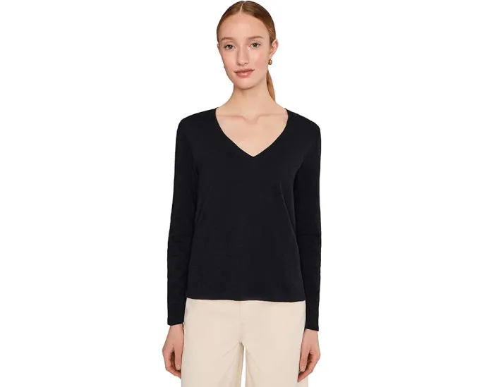 Футболка Lilla P с длинным рукавом и V-образным вырезом