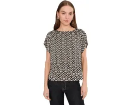 Футболка NIC+ZOE Lacy Diamonds с блестящей отделкой и запахом на спине