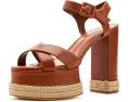 Босоножки Hilda Rope High Schutz на высокой платформе из металлизированной кожи и рафии
