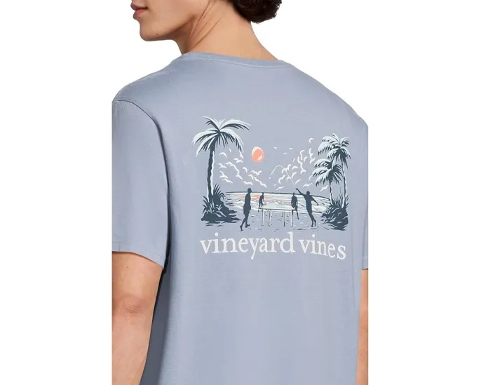 Футболка Vineyard Vines Beer Die с коротким рукавом и принтом
