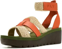 Сандалии FLY LONDON Yory430fly на танкетке с ремешком на липучке и толстой амортизацией