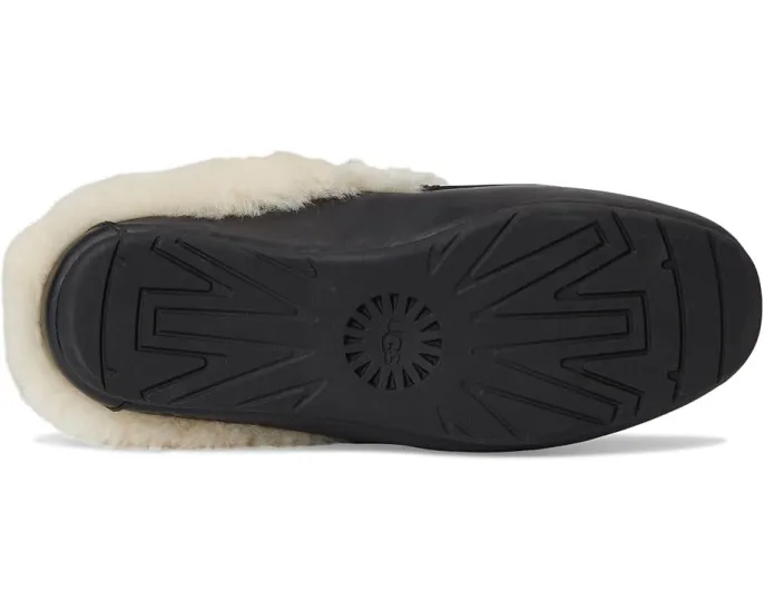 UGG Ansley Mule Leather мюли из кожи с подкладкой из переработанной шерсти